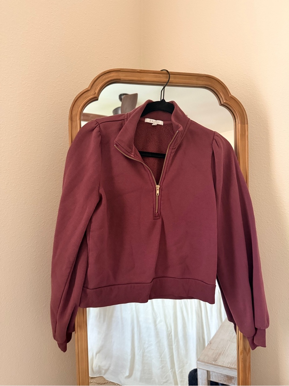 Z Supply Mauve Half-Zip Pullover